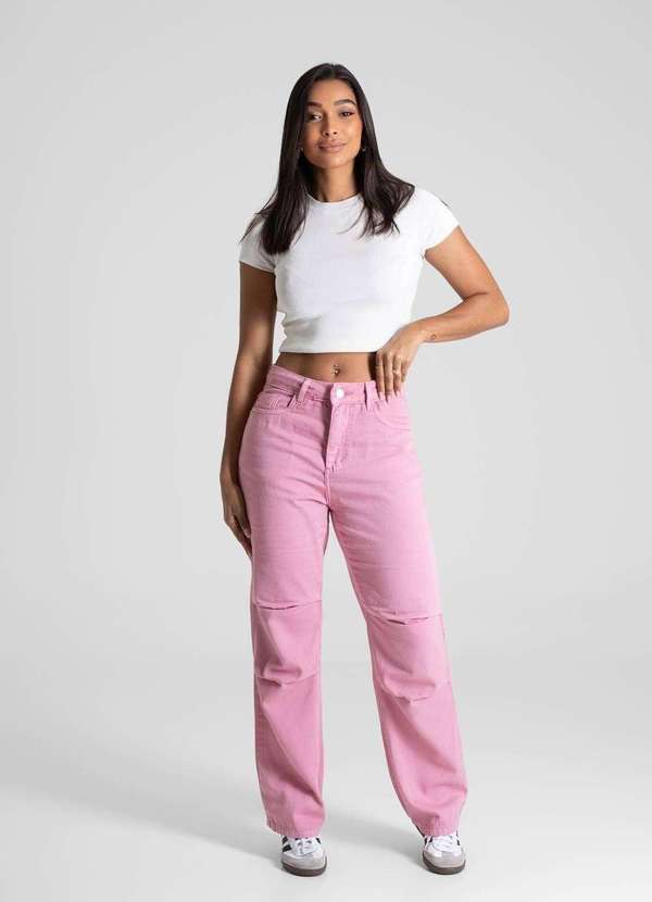 Sawary - Calça Sarja Sawary Reta - 281591 Rosa 2