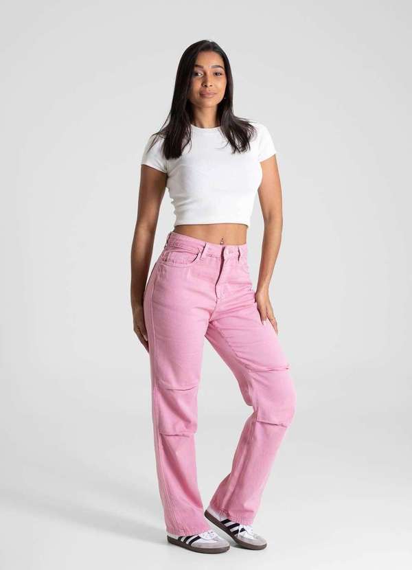 Sawary - Calça Sarja Sawary Reta - 281591 Rosa 3