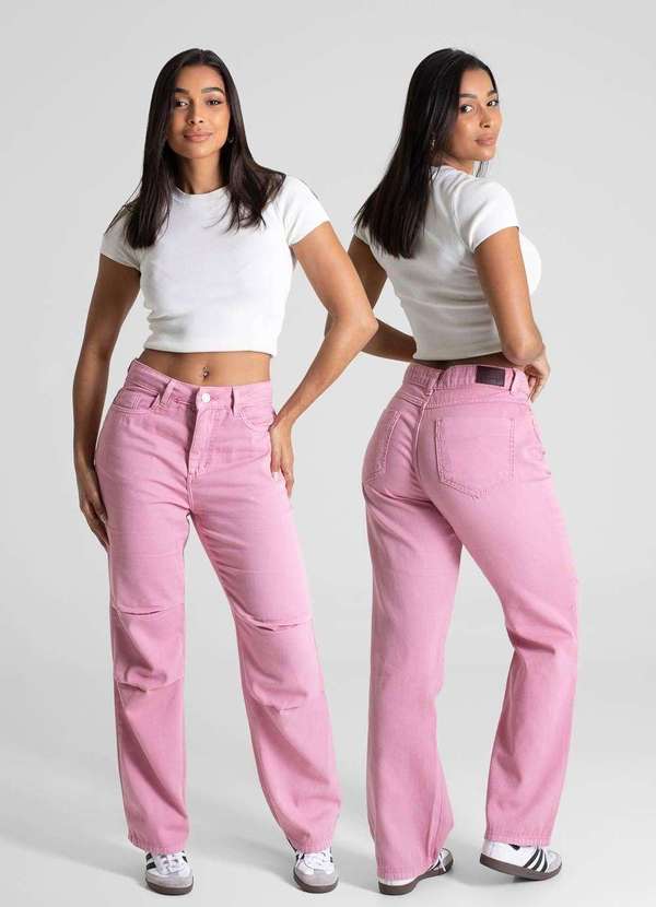 Sawary - Calça Sarja Sawary Reta - 281591 Rosa 6