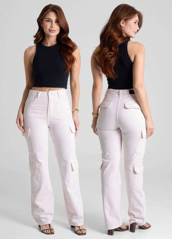 Sawary - Calça Sarja Sawary Reta - 281967 Rosa 6