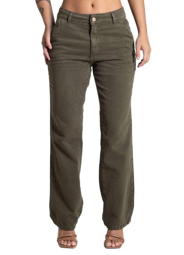 Sawary - Calça Sarja Sawary Reta - 282326 Verde