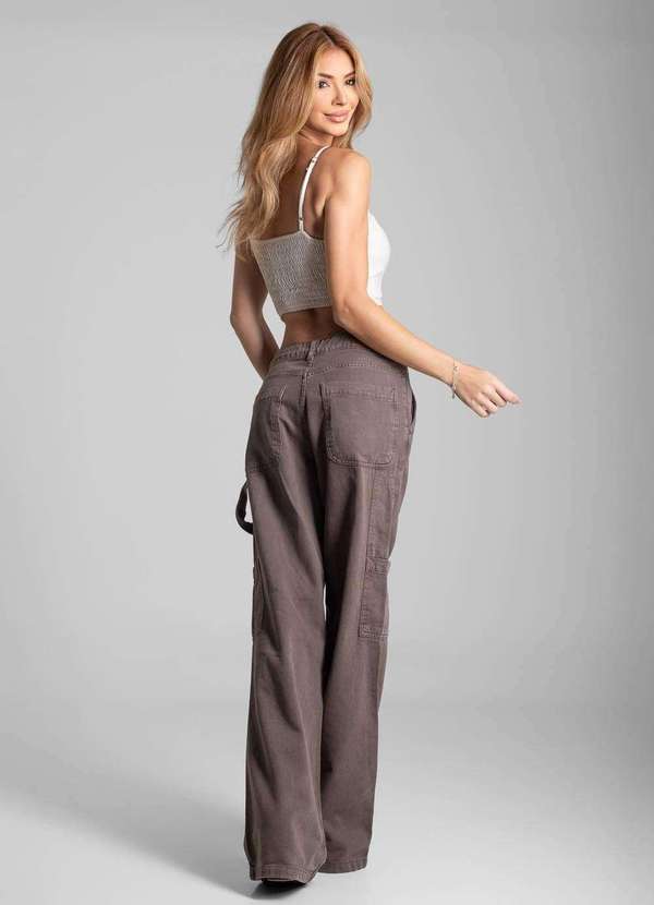 Sawary - Calça Sarja Sawary Reta - 282663 Marrom 4