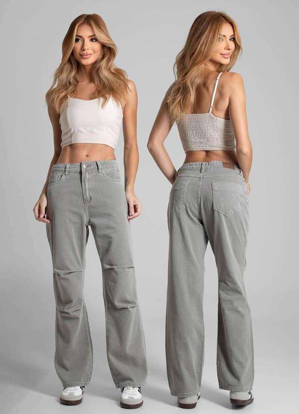 Sawary - Calça Sarja Sawary Reta - 282666 Verde 6