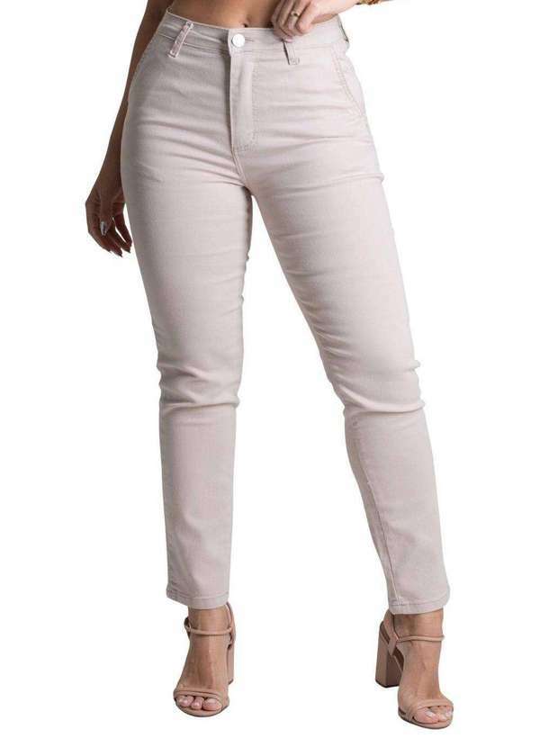 Sawary - Calça Sarja Sawary Reta - 276433 Bege