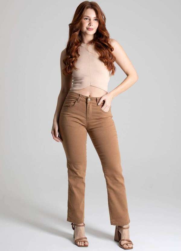 Sawary - Calça Sarja Sawary Reta - 277311 Marrom 2