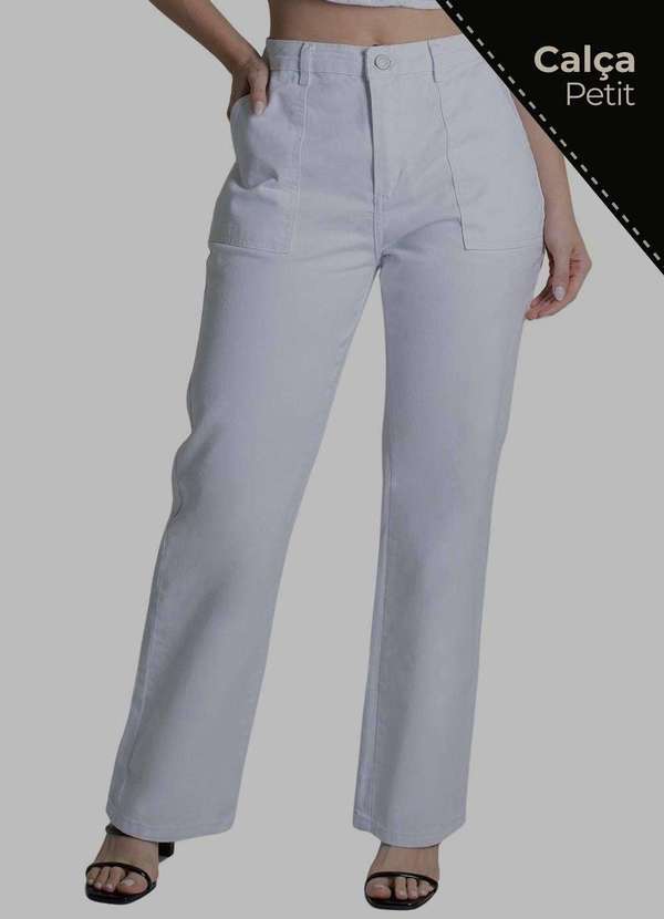 Sawary - Calça Sarja Sawary Reta Petit - 278957 Branco