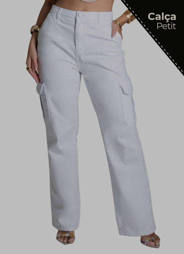 Sawary - Calça Sarja Sawary Reta Petit - 279122 Branco