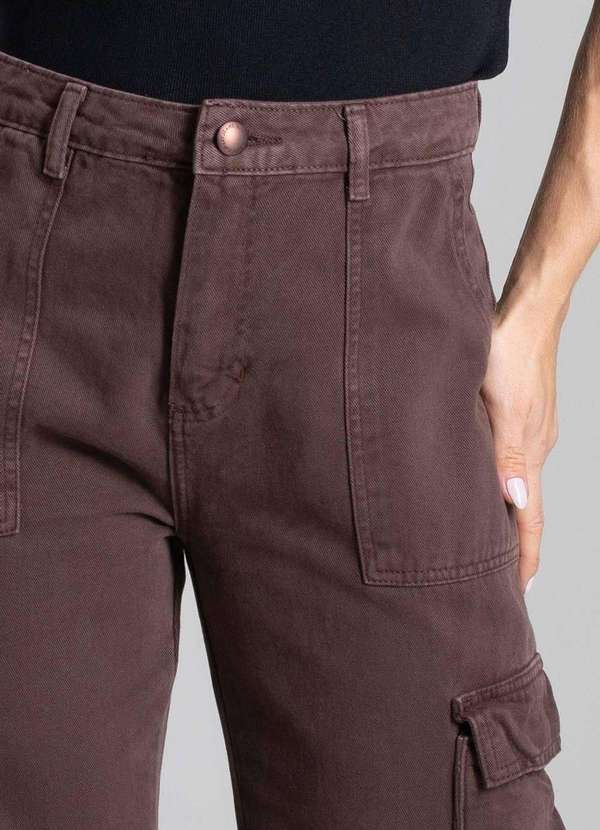 Sawary - Calça Sarja Sawary Reta Petit - 280527 Marrom 5