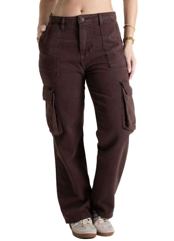 Sawary - Calça Sarja Sawary Reta Petit - 281066 Marrom