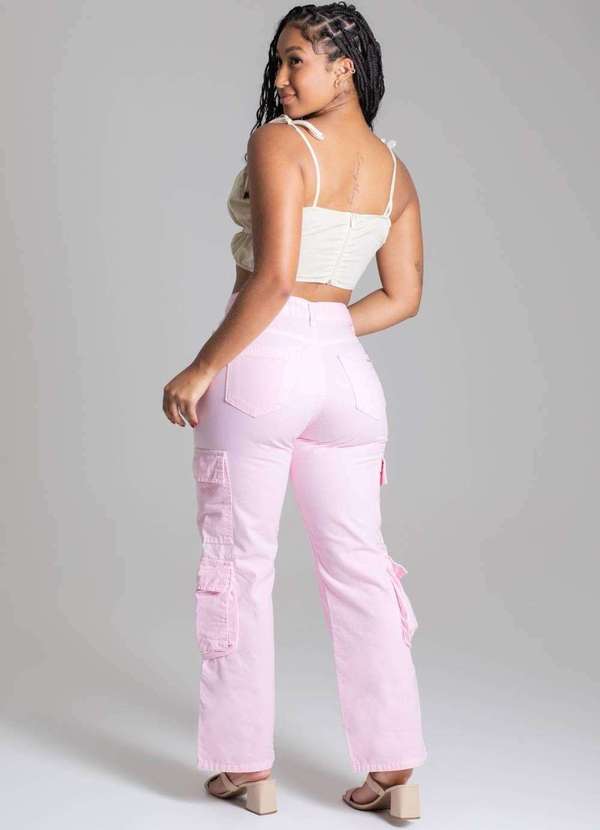 Sawary - Calça Sarja Sawary Reta - 278227 Rosa 4