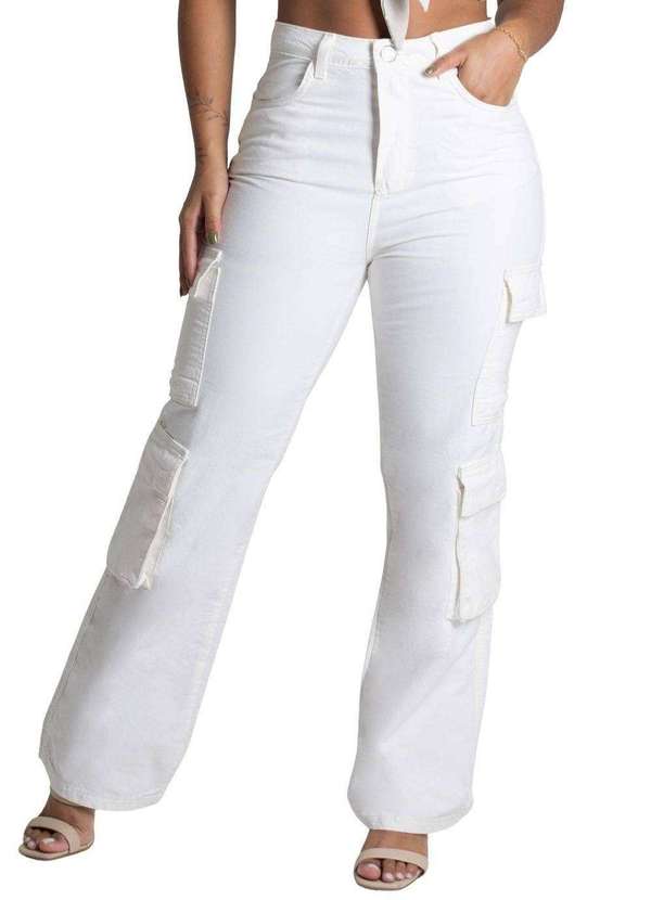 Sawary - Calça Sarja Sawary Reta - 278838 Branco