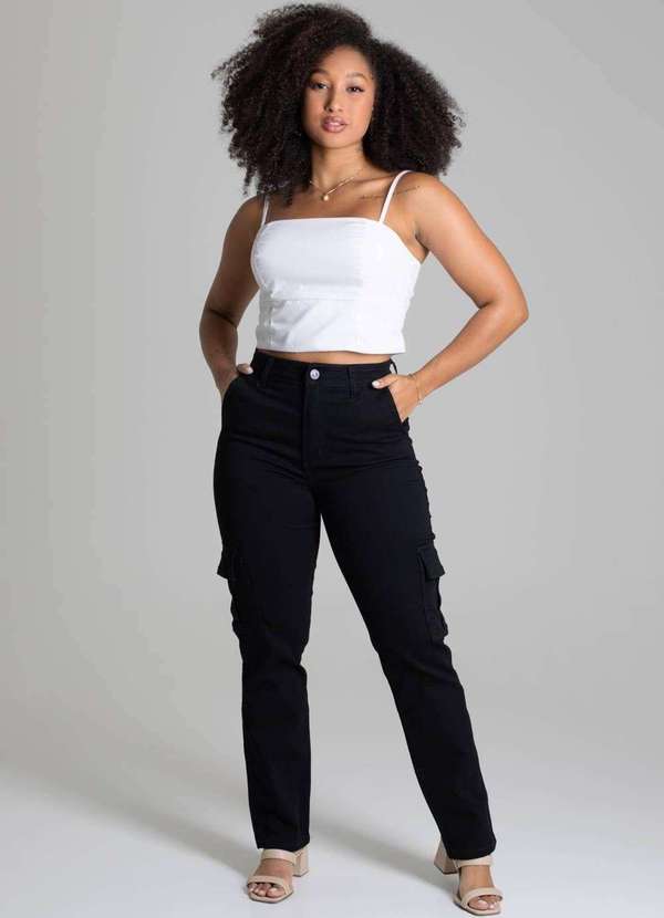 Sawary - Calça Sarja Sawary Reta - 278719 Preto 3