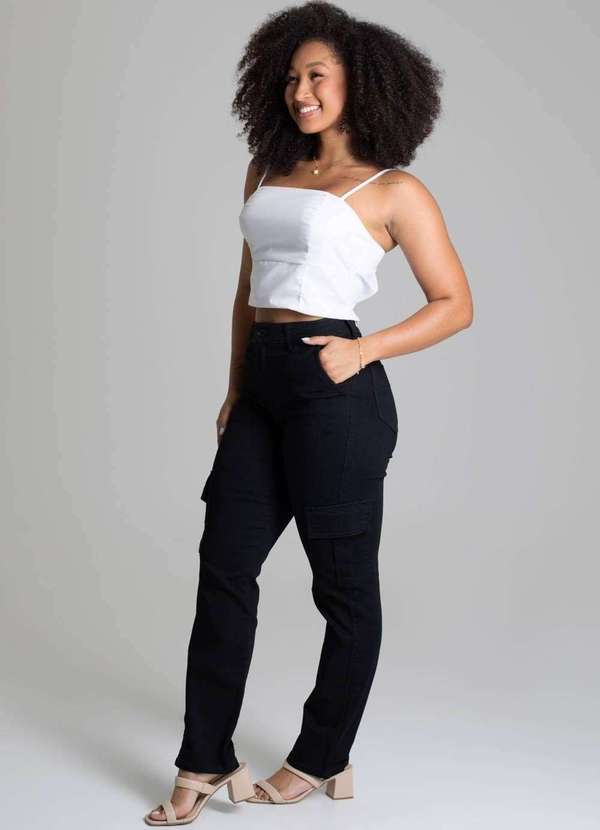 Sawary - Calça Sarja Sawary Reta - 278719 Preto 4