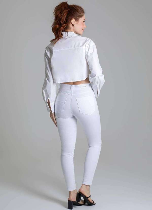 Sawary - Calça Sarja Sawary Skinny - 279104 Branco 4