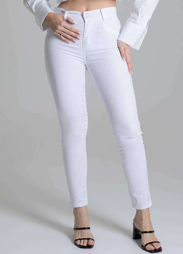 Sawary - Calça Sarja Sawary Skinny - 279104 Branco 5