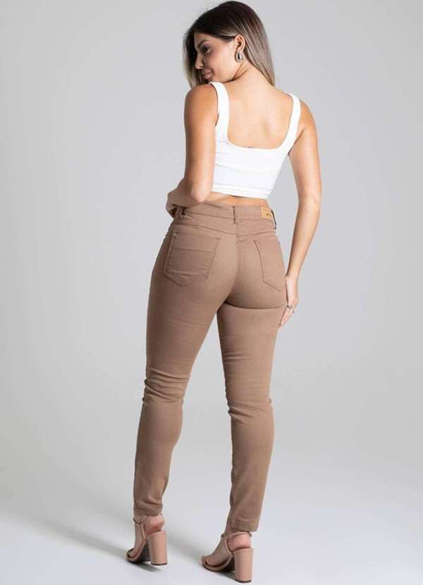 Sawary - Calça Sarja Sawary Skinny - 277092 Bege 4