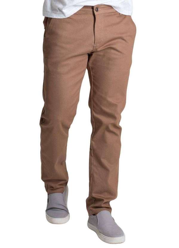 Sawary - Calça Sarja Sawary Skinny Marrom