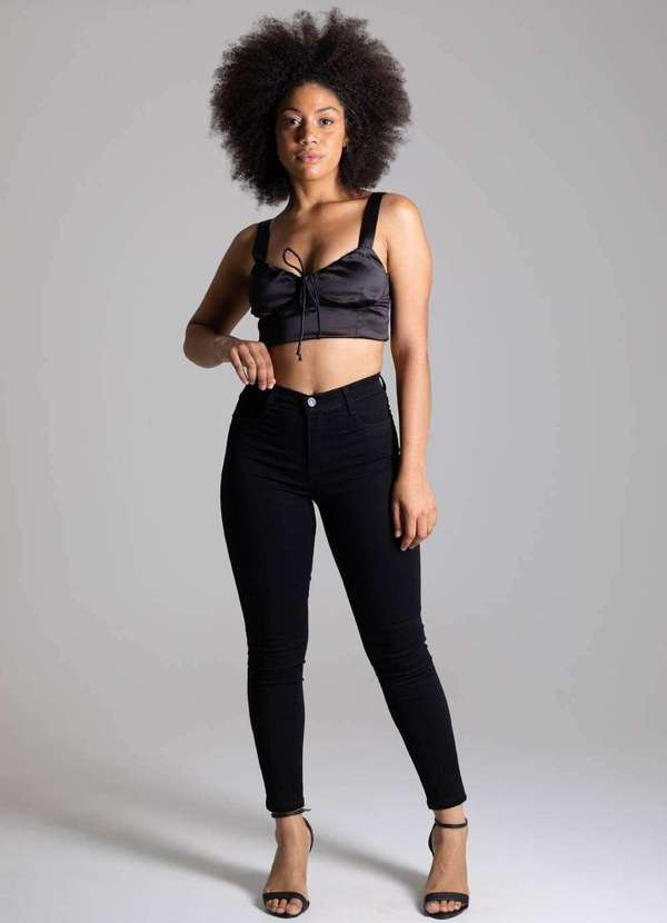 Sawary - Calça Sarja Sawary Skinny - 265658 Preto 2