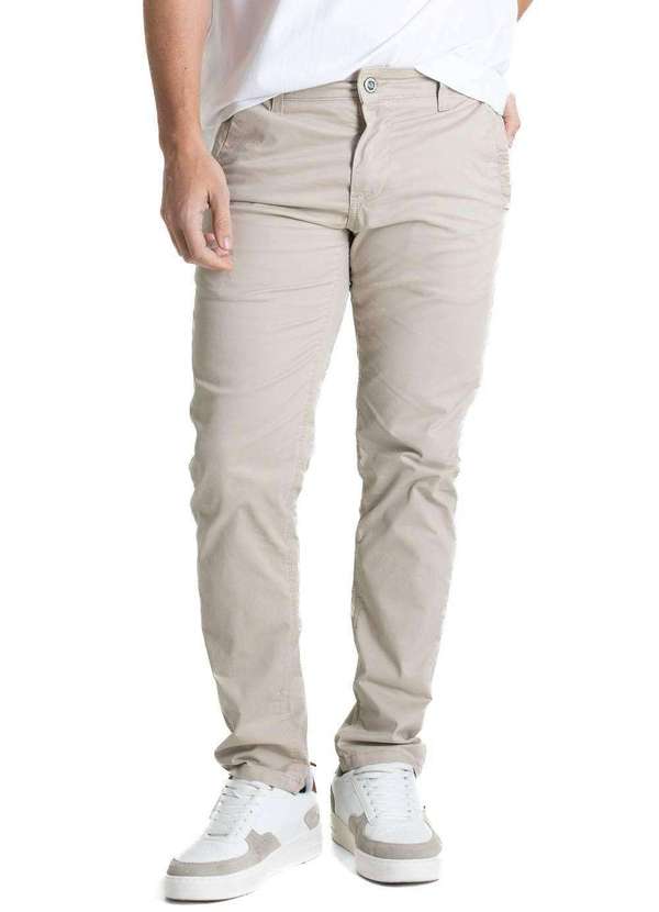 Sawary - Calça Sarja Sawary Slim - 280381 Bege