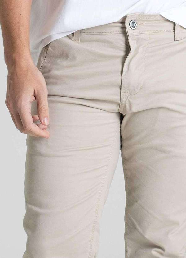 Sawary - Calça Sarja Sawary Slim - 280381 Bege 5