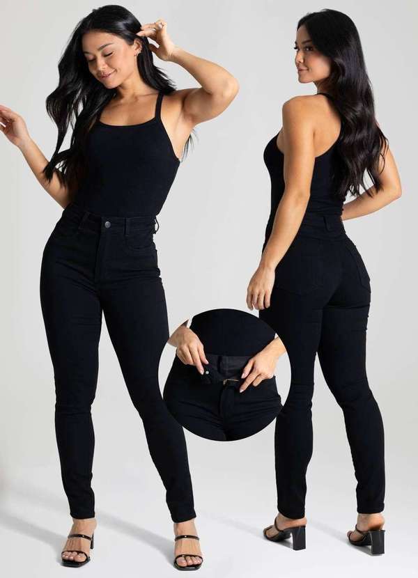 Sawary - Calça Sarja Sawary Super Lipo - 264526 Preto 6