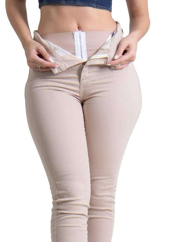 Sawary - Calça Sarja Sawary Super Lipo - 274262 Bege