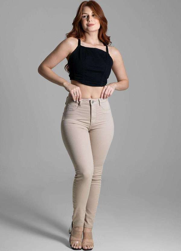 Sawary - Calça Sarja Sawary Super Lipo - 274262 Bege 2