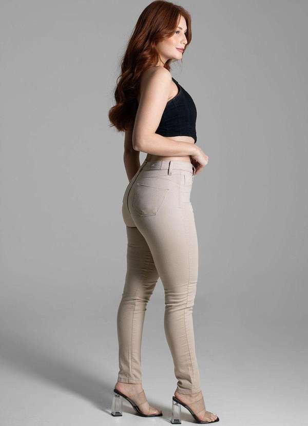 Sawary - Calça Sarja Sawary Super Lipo - 274262 Bege 3