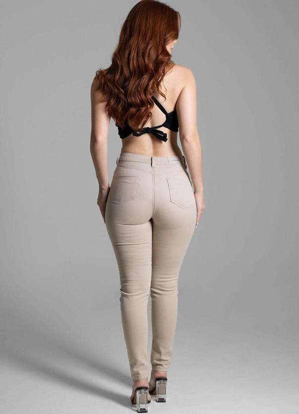 Sawary - Calça Sarja Sawary Super Lipo - 274262 Bege 4