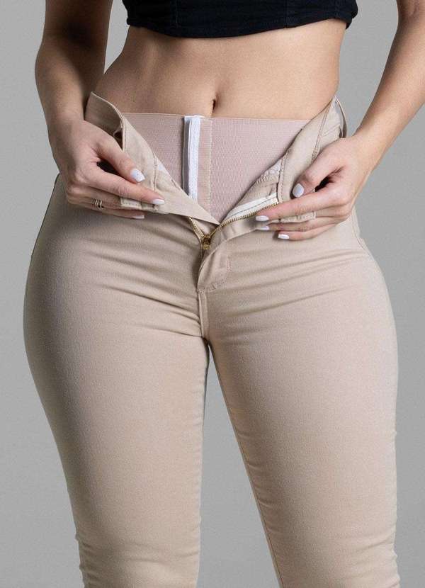 Sawary - Calça Sarja Sawary Super Lipo - 274262 Bege 5