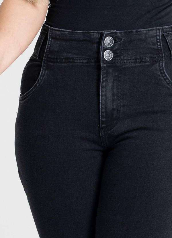 Sawary - Calça Sarja Sawary Wide Leg - 280301 Preto 5