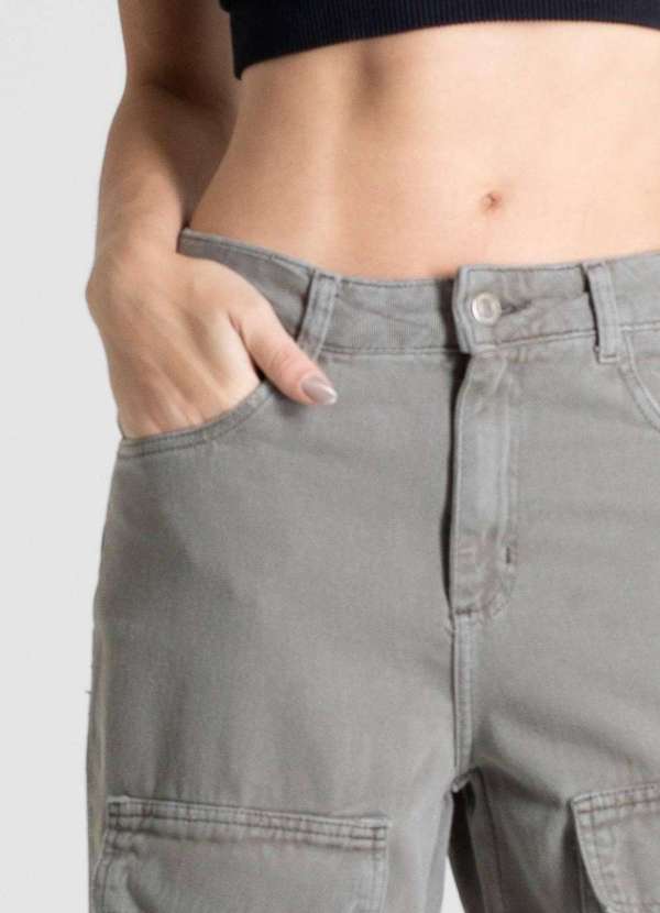 Sawary - Calça Sarja Sawary Wide Leg - 281087 Verde 5