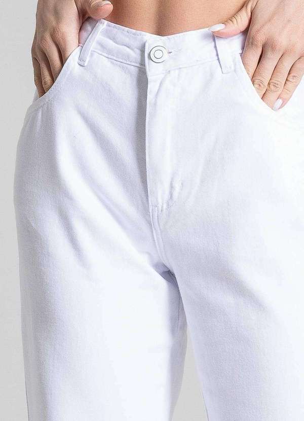 Sawary - Calça Sarja Sawary Wide Leg - 281913 Branco 5