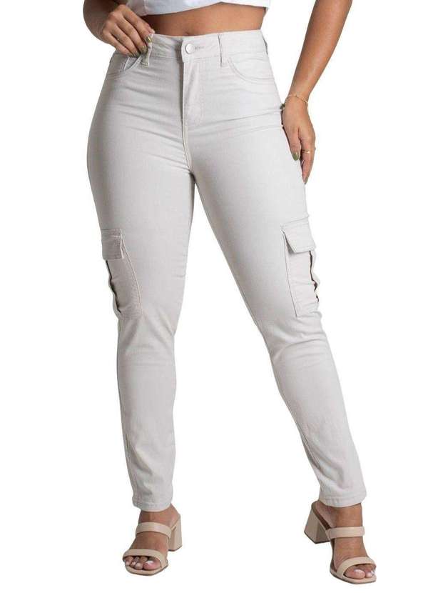 Sawary - Calça Sarja Sawray Cigarrete - 277951 Bege