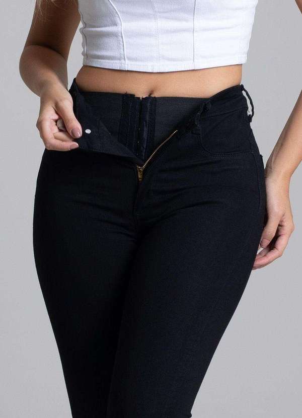 Sawary - Calça Sawary Jeans Sarja Feminina Super Lipo - 264741 Preto 6