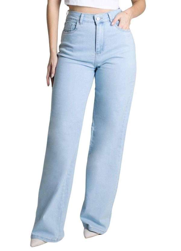 Sawary - Calça Sawary Jeans Wide Leg - 278033 Azul
