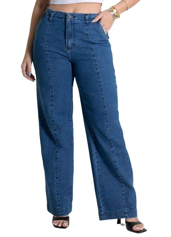 Sawary - Calça Sawary Jeans Wide Leg - 279805 Azul