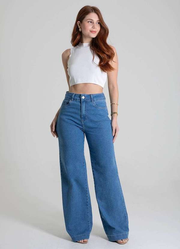Sawary - Calça Sawary Jeans Wide Leg - 279819 Azul 2