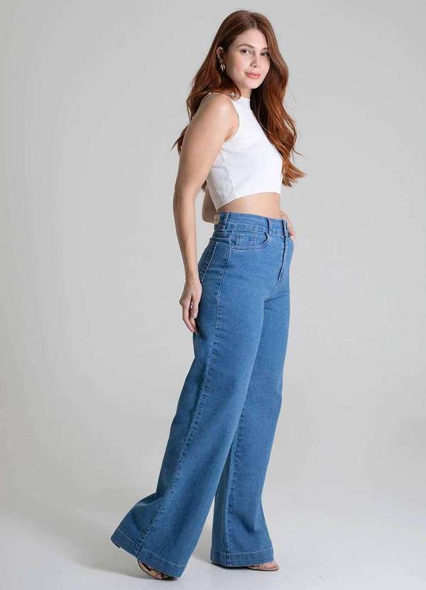 Sawary - Calça Sawary Jeans Wide Leg - 279819 Azul 3