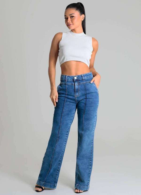 Sawary - Calça Sawary Jeans Wide Leg - 279847 Azul 2
