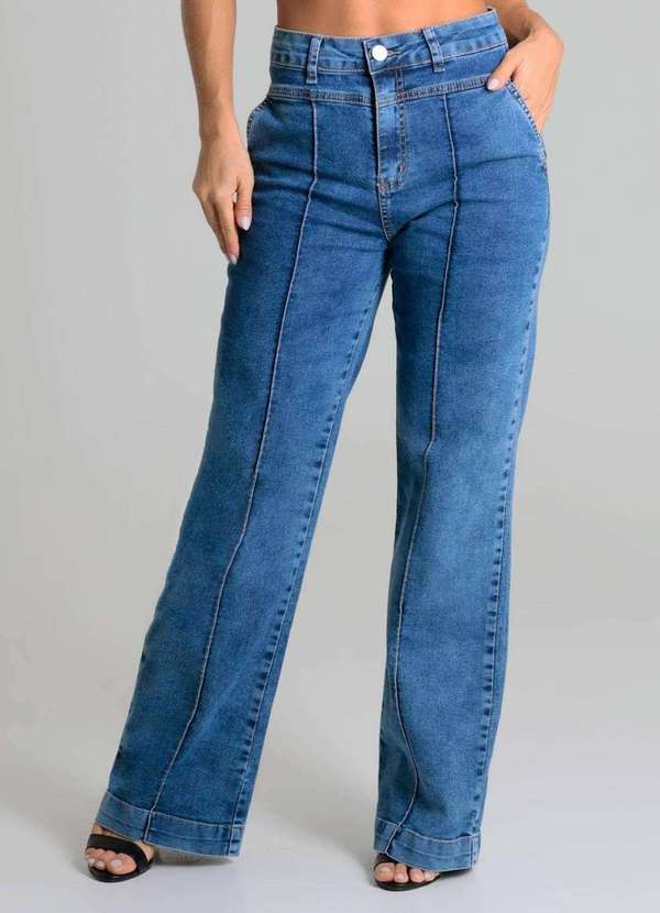 Sawary - Calça Sawary Jeans Wide Leg - 279847 Azul 5