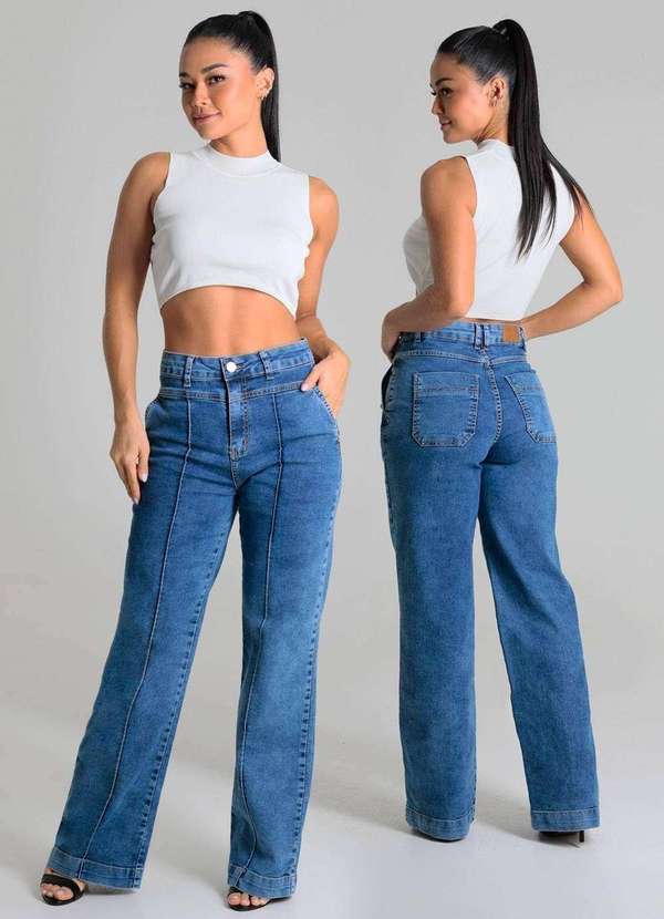 Sawary - Calça Sawary Jeans Wide Leg - 279847 Azul 6