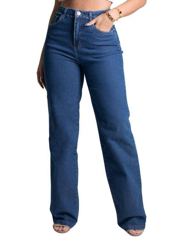 Sawary - Calça Sawary Jeans Wide Leg - 277634 Azul