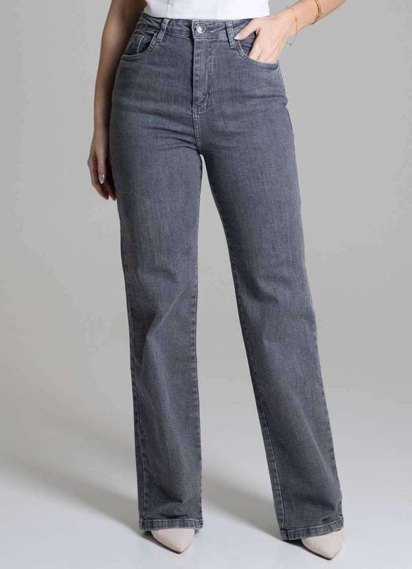 Sawary - Calça Sawary Jeans Wide Leg - 278036 Cinza 5