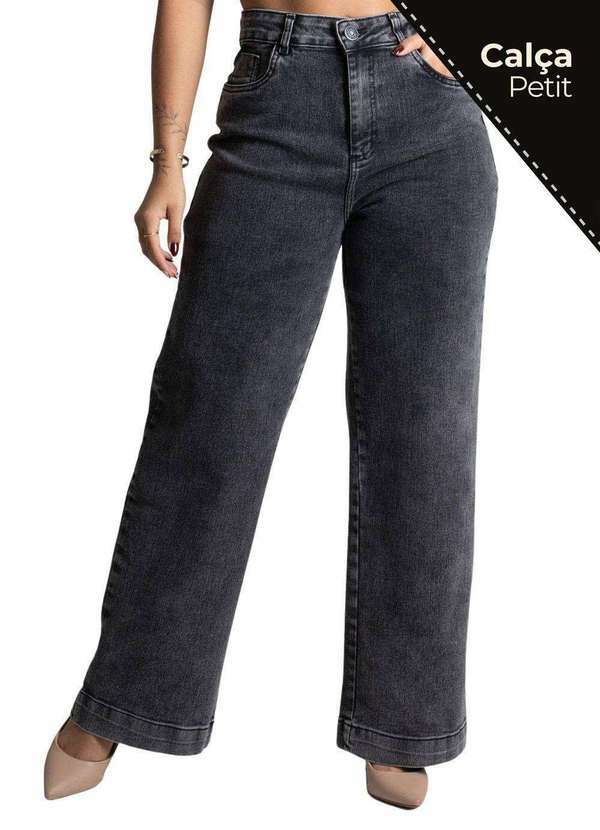 calca wide leg preta sawary calcas