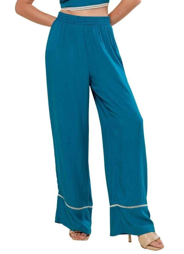 Sawary - Calça Sawary Pantalona - 278739 Azul