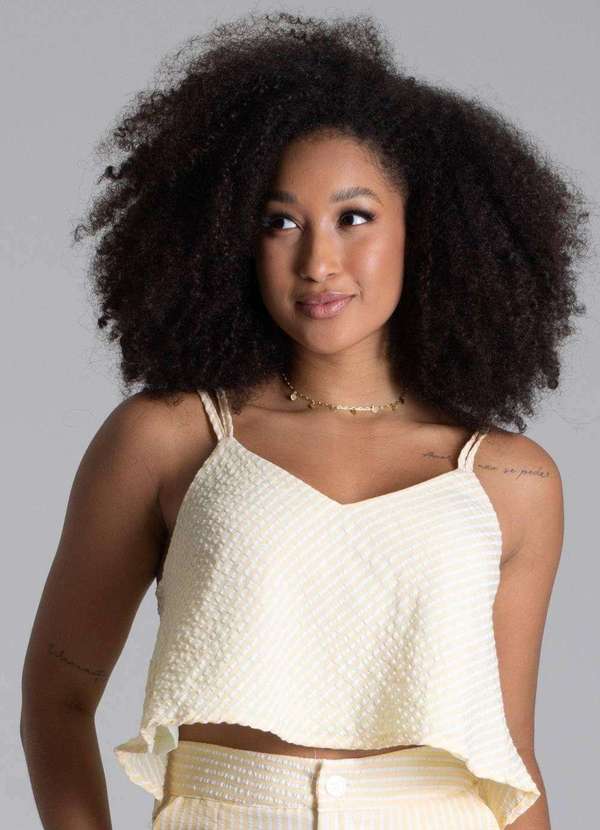 Sawary - Cropped Sawary Fino - 278796 Amarelo 2