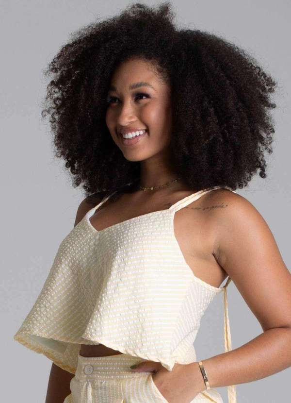 Sawary - Cropped Sawary Fino - 278796 Amarelo 3