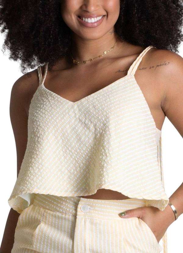 Sawary - Cropped Sawary Fino - 278796 Amarelo 6