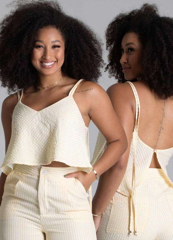 Sawary - Cropped Sawary Fino - 278796 Amarelo 7